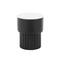18.75" Black Metal Ribbed Side End Accent Table with White Marble Tabletop